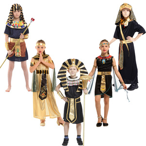 万圣节儿童服装 舞会派对演出cos古埃及法老王子公主埃及艳后衣服