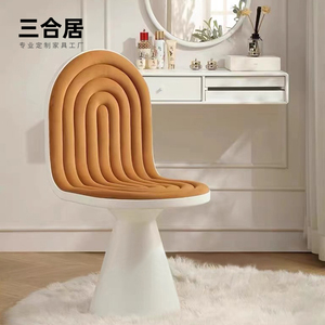 北欧轻奢现代简约风设计师创意椅子餐厅餐桌椅个性靠背洽谈接待椅
