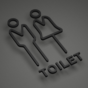 立体男女洗手间门牌创意厕所门牌卫生间提示牌标识指示牌亚克力标牌标识牌WC个性高档高端牌子标识定制定做