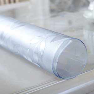 透明卓布防滑防烫枱布饭卓垫胶塑料板机布保护膜防水布歺桌垫纯色