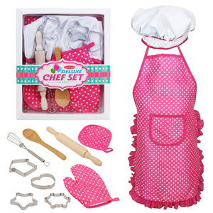 外贸出口厨师服厨房烘焙工具围裙男女孩厨房玩具幼儿园表演出服装
