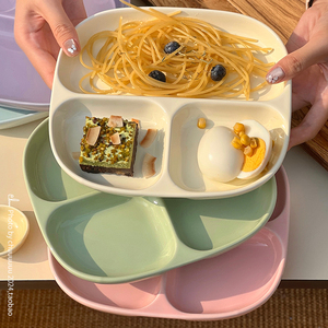 211减脂餐盘分格减肥专用分餐盘高级感大人定量轻食家用陶瓷盘子