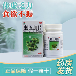 红绿灯 刺五加片0.25g*100片/瓶 益气健脾补肾安神食欲不振失眠