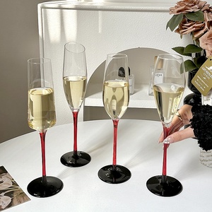 氛围感水晶玻璃香槟杯家用创意高脚起泡酒杯轻奢甜酒杯子结婚礼物