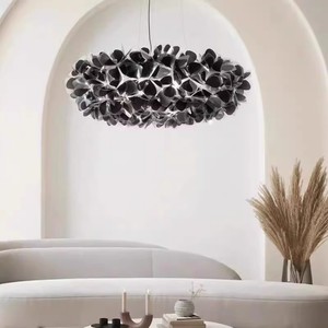意大利设计师艺术花瓣心形餐厅灯法式奶油风书房卧室创意客厅吊灯