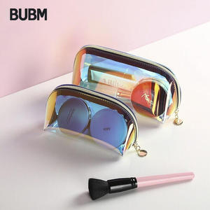 BUBM化妆包大容量多功能旅行收纳包袋洗漱包手拿透明防水便携简约