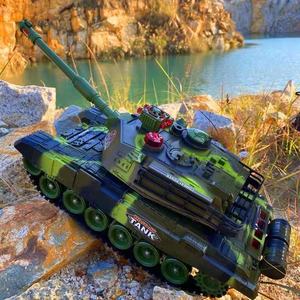 儿童超大号遥控坦克充电动履带式可发射坦克模型男孩遥控汽车玩具