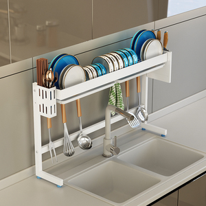 新款厨房水槽置物架超窄小户型洗碗池上的碗架沥水架放碗碟收纳架