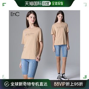 韩国直邮EnC T恤 EnC/休闲/字母/短袖T恤
