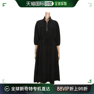 韩国直邮BNX 羊绒开衫 半拉链领子 双口袋 腰绳 连衣裙 (BW4OP004