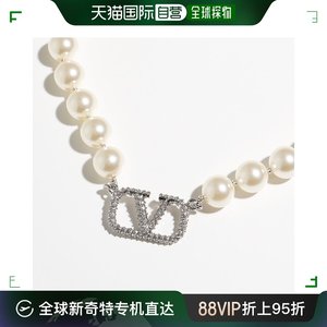 日本直邮VALENTINO 项链 3W0J0P13QVS 女士 V 标志珍珠水晶装饰配