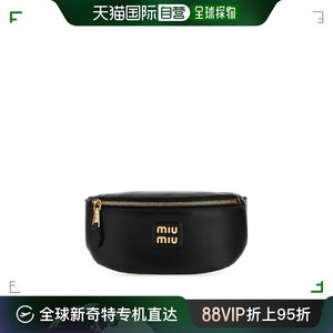 【99新未使用】香港直邮Miu Miu 缪缪 女士 徽标字母拉链腰包 5BL