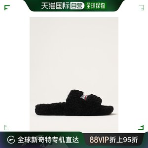 【99新未使用】香港直邮Balenciaga 巴黎世家 女士 皮草带Logo凉(