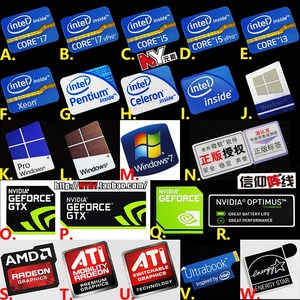 原装酷睿2 3代core i3 i5 i7 win10 笔记本 电脑 CPU 标签 贴纸