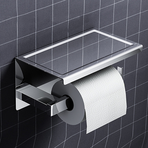 卫生间纸巾盒免打孔304不锈钢卷纸架厕所免钉卫生纸置物架厕纸架