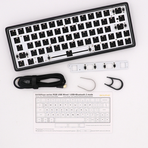 极客定制DRUMGK61X/64XS铝合金属套件双模蓝牙机械键盘热插拔RGB