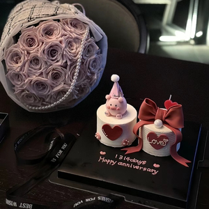情人节七夕结婚订婚周年纪念日生日蛋糕北京上海广东全国同城配送