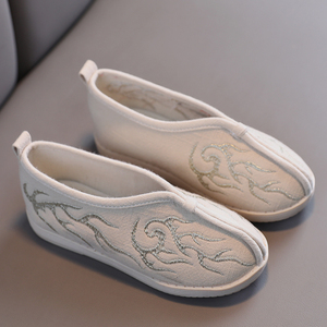 男童鞋子中国风古装宝宝演出一脚蹬棉鞋儿童复古传统老北京帆布鞋