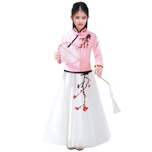 女童超仙公主裙女中国风刺绣雪纺仙女裙儿童古装改良汉服夏季新款