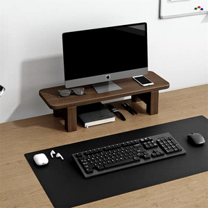 实木电脑显示器增高架胡桃木垫高底座书桌键盘收纳架桌面置物架