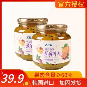 韩国进口食品饮料zek蜂蜜柚子茶百香果红西柚冲饮水果茶面包果酱
