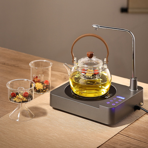 福也全自动上水电热烧水壶泡茶专用抽水煮茶器玻璃壶一体茶具套装