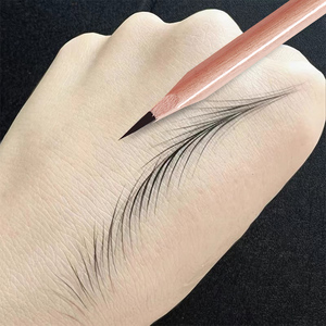 野生线条眉笔化妆纹绣师专用设计防水持久不脱色硬芯木质砍刀眉笔