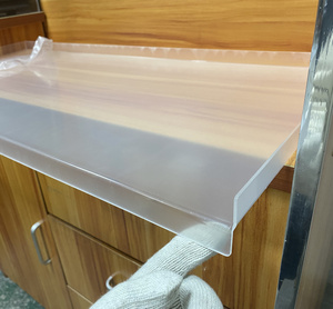网红餐边柜透明防水板亚克力按图定制加工pet热弯UL型桌面防渗水