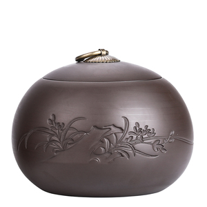 紫砂茶叶罐醒茶储存防潮密封陶瓷罐子大号单双罐礼盒包装茶罐