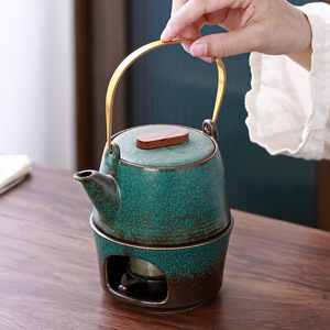 烛台煮茶蜡烛加热茶壶底座明火温茶器喝茶茶具配件家用保温茶座台