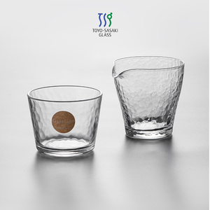 东洋佐佐木水波纹小品茗杯日本进口透明玻璃公道杯家用分茶器公杯