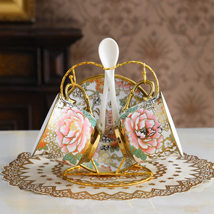 欧式陶瓷咖啡杯套装套具 创意家用高档茶具客厅水杯马克杯情侣杯