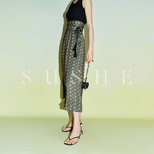 【新中式系列】束皙/SUSHE 复古高级法式半身裙女马面裙气质女夏