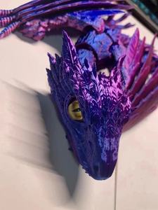 龙年新款3D打印龙蛋水晶龙宝石龙摆件模型礼物装饰创意潮玩儿童玩
