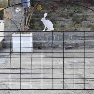 岛拉可爱兔子图案花栅栏爬架围栏围栅金属爬架爬藤架铁可做花园z.