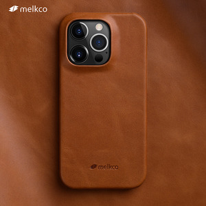 Melkco适用苹果15ProMax手机壳iPhone14Pro真皮复古壳15Plus简约套15pro半包保护套14/15头层牛皮油腊手机壳