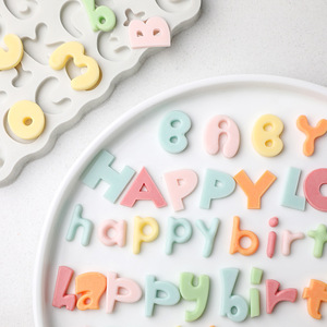 多款集合字母数字巧克力模 翻糖蛋糕硅胶模具家庭烘焙用具