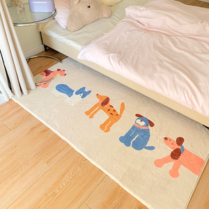 ins床边毯儿童地毯床前地垫客厅小主卧室少女房间床下脚垫可擦洗