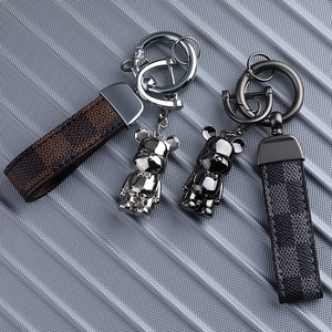 暴力熊金属质感钥匙扣男创意个性汽车钥匙链挂件背包挂饰马蹄扣