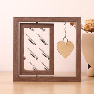 创意双面旋转6寸7寸木质相框摆台个性相册情侣礼品纪念木质相框
