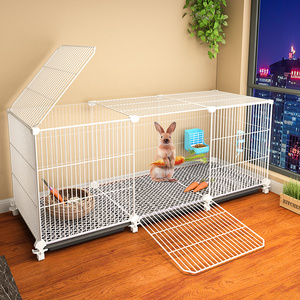 加密兔子笼子家用室内养兔专用大号荷兰猪豚鼠清理托盘小兔笼兔窝