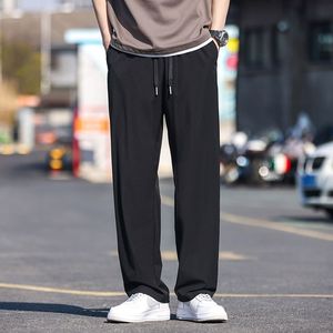 日系cityboy冰丝男式夏季薄款裤子弹力宽松直筒垂感休闲长裤大码