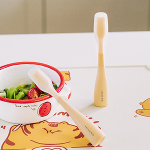 树可宝宝硅胶勺子新生婴儿专用小勺可立儿童餐具吃饭辅食软头软勺