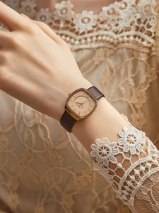 Julius聚利时简约情侣时尚手表对表皮带腕表石英防水Watch礼物