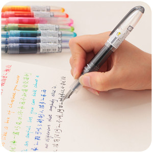 日本PILOT百乐元气小钢笔透明迷你SPN-20F彩色钢笔小学生入门练字用墨囊可替换女生可爱小钢笔