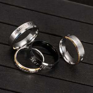 Love you forever couple ring trinkets king queen stainless s