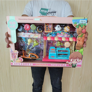 儿童甜甜品屋玩具果茶饮品过家家套装小女孩子扮演糖果玩具4礼物3