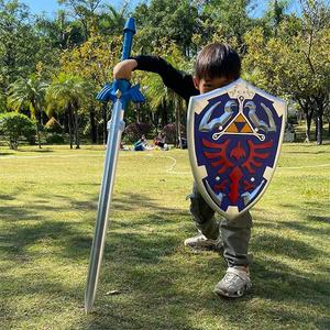 塞尔达大师之剑盾牌儿童剑玩具刀软胶材质小孩的武器男童宝剑兵器