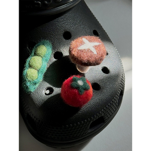 bidi原创蔬菜水果羊毛毡鞋扣卡洛驰diy装饰crocs洞洞鞋配件鞋花