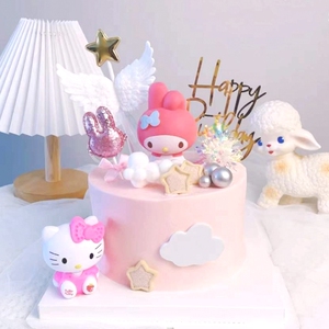 儿童生日蛋糕装饰摆件卡通摇头公仔熊兔队长蓝猫米奇宝宝烘焙装饰